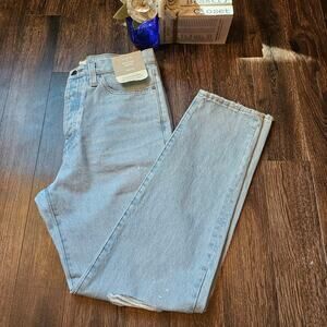 Madewell Mom Jeans Light Blue Vintage Taper Ankle Authentic Flex Jean 31 NWT